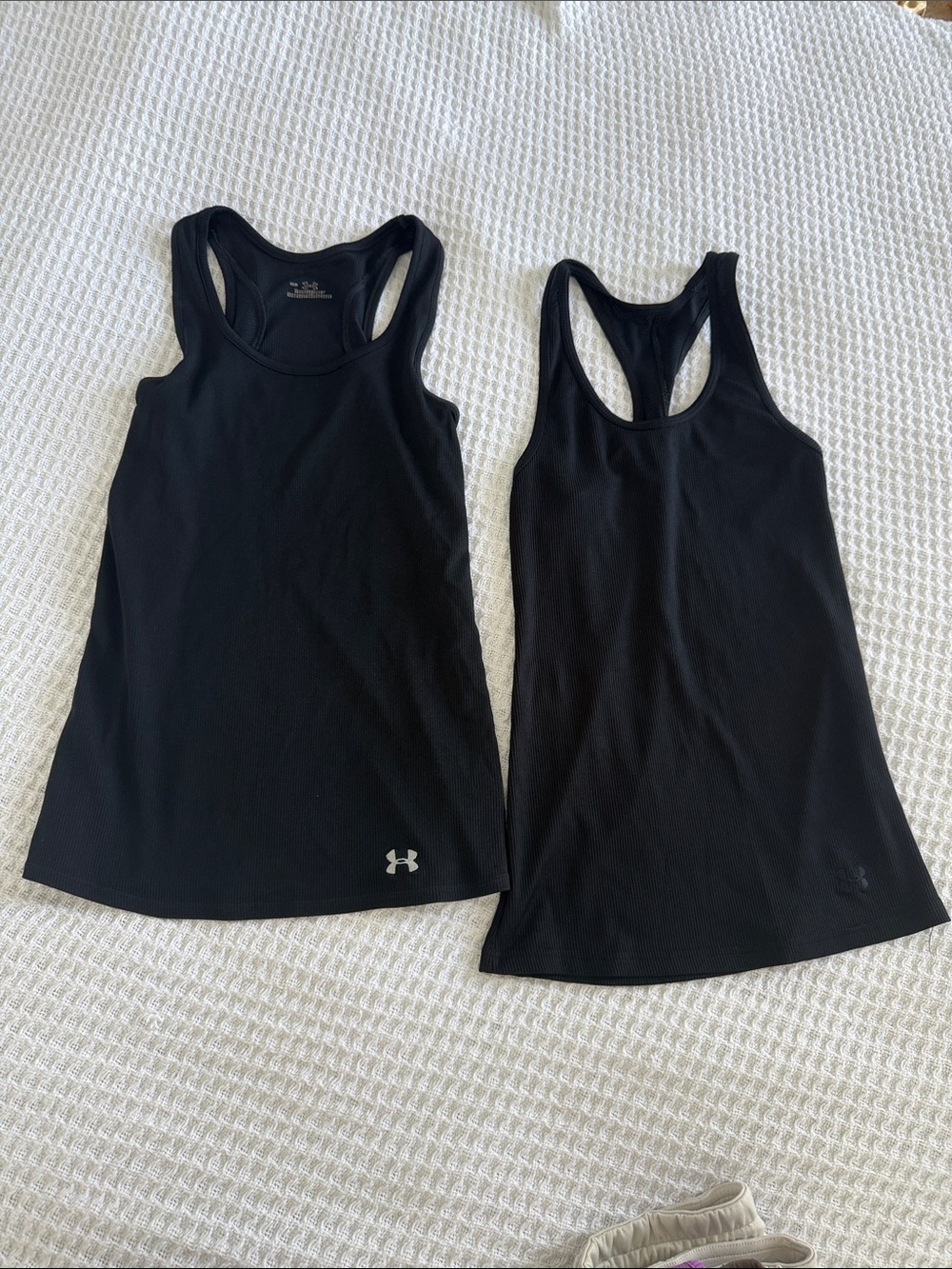 Under Armour Black Women's Racerback Tank Tops - Pair